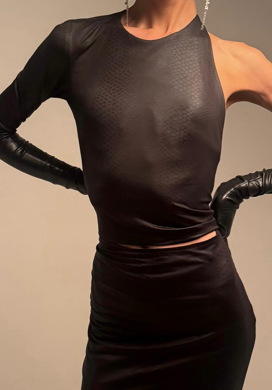 Snaky Cutout Blouse
