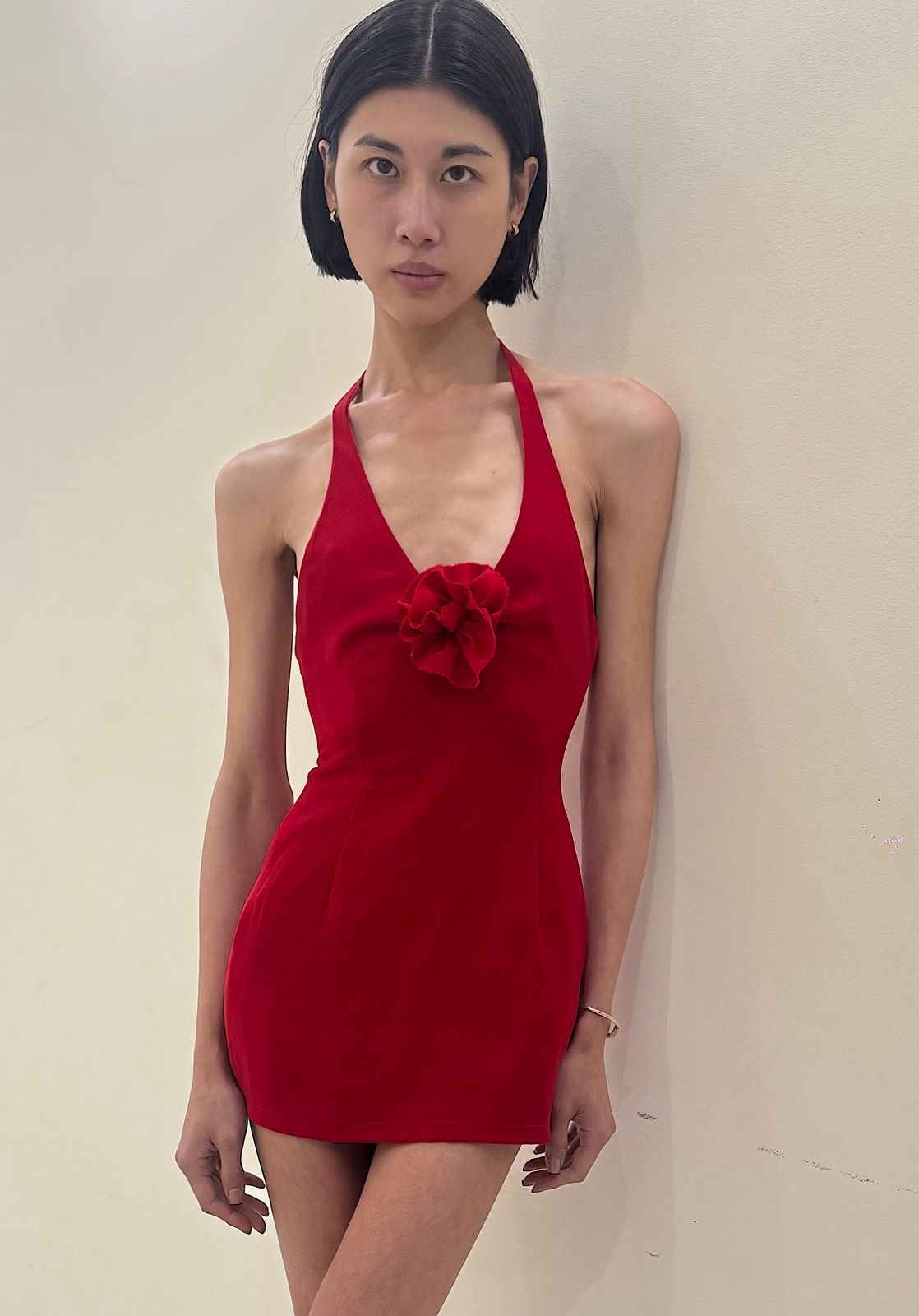 Flower Red Dress